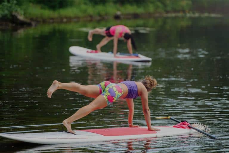 Stand-up paddle yoga