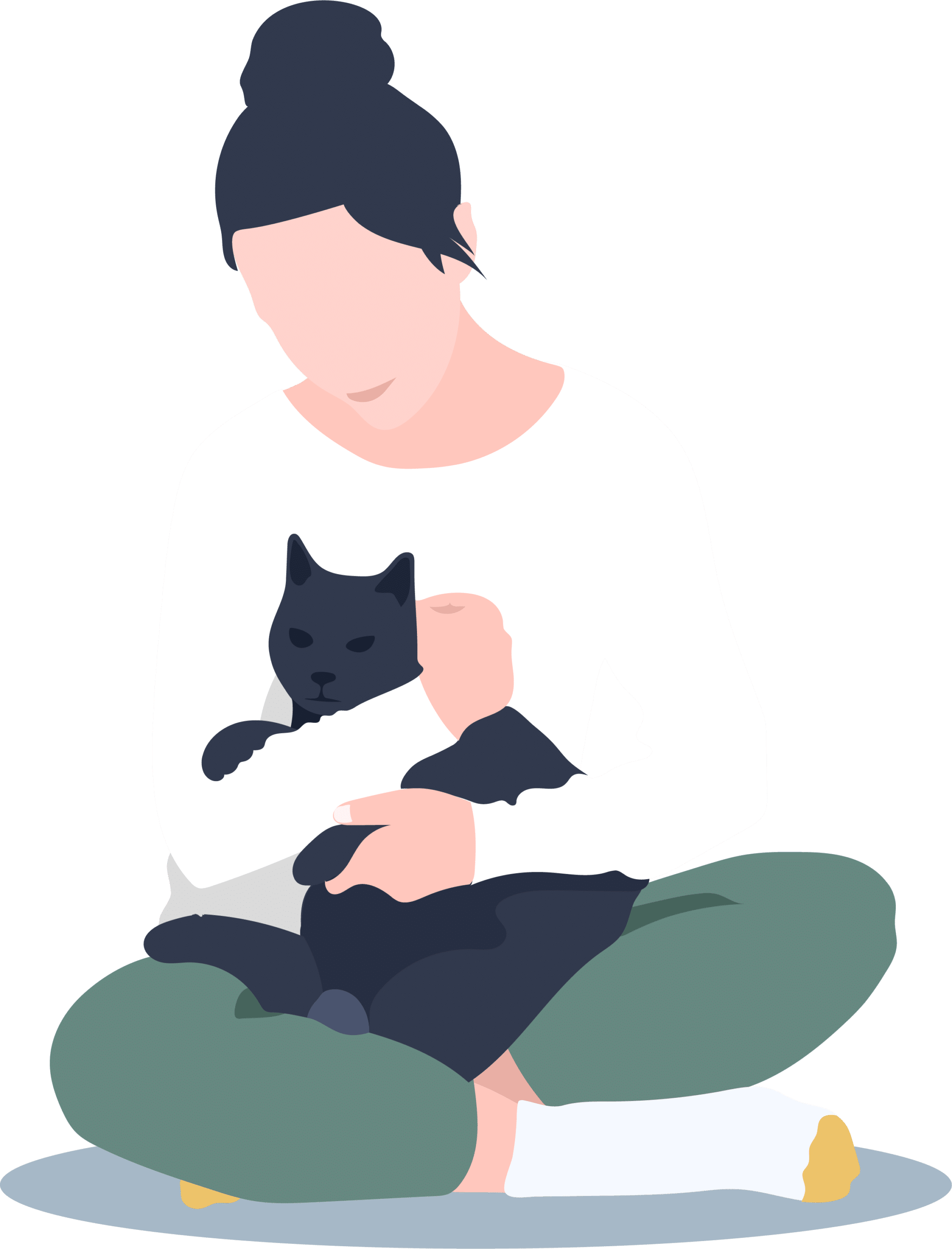 DrMilou-illu-femme_chat consultation vétérinaire